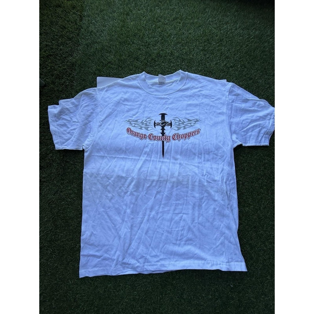 Vintage Y2K Orange County Choppers Shirt White Size XL